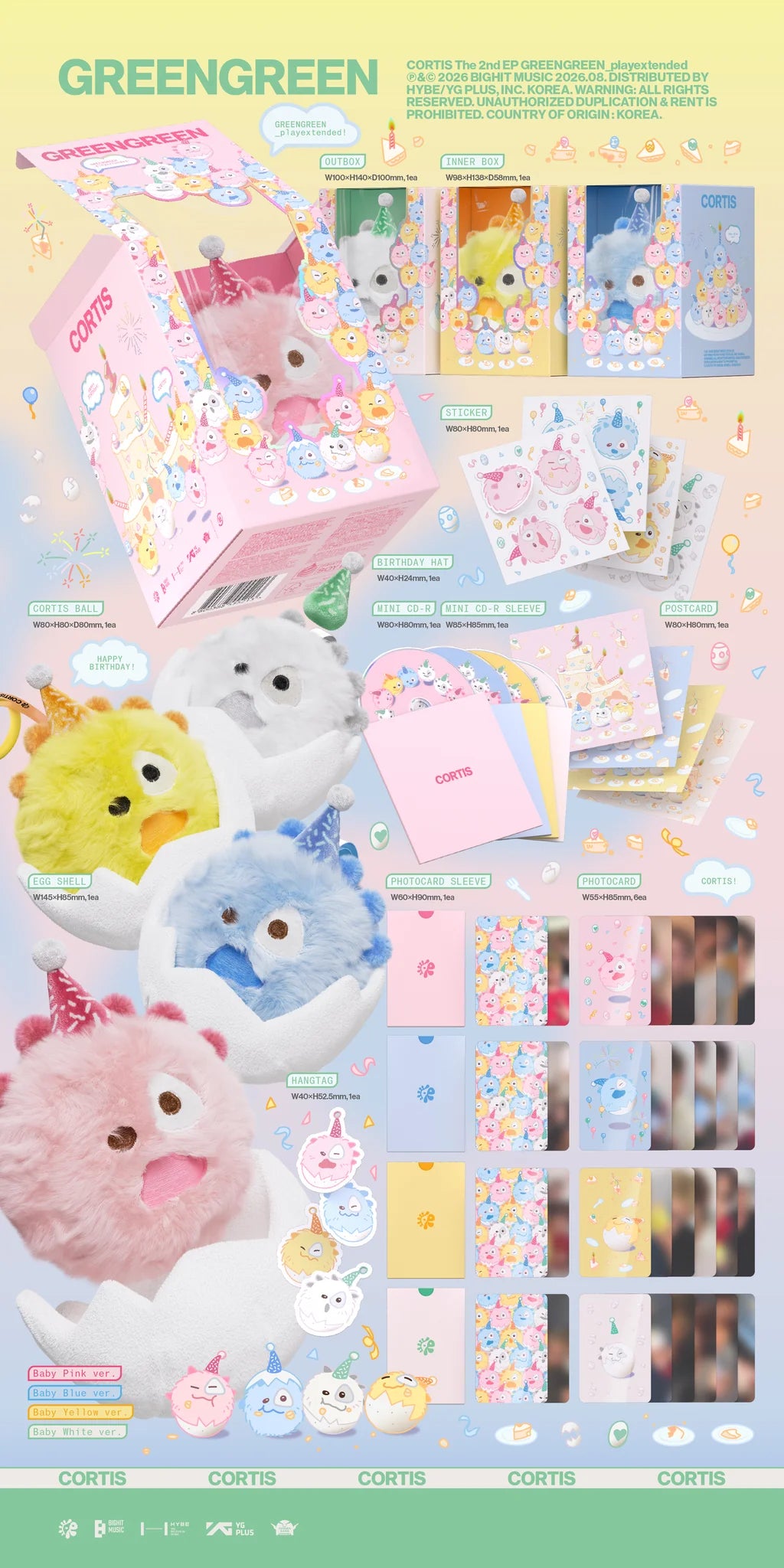 Cortis Ball 1st Birthday ORIGINAL SIN PHOTOCARDS
