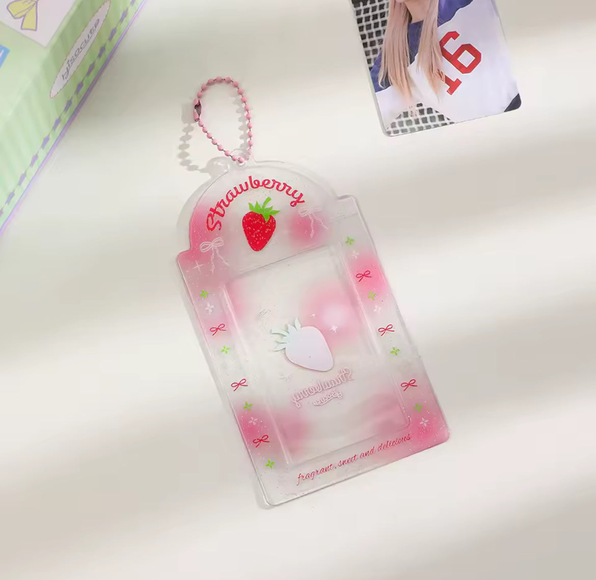 Holder transparente con Glitter