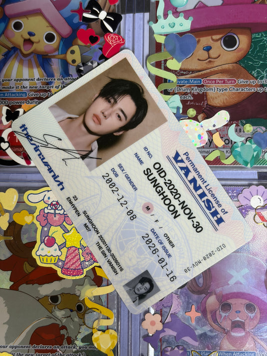 Sunghoon The Sin : Vanish ver Fugitive ID