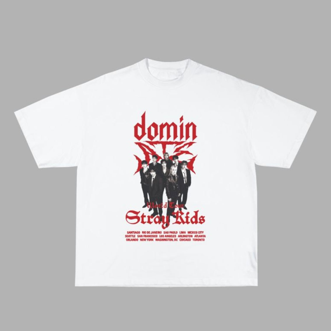 PLAYERA STRAY KIDS DOMIN ATE TOUR
