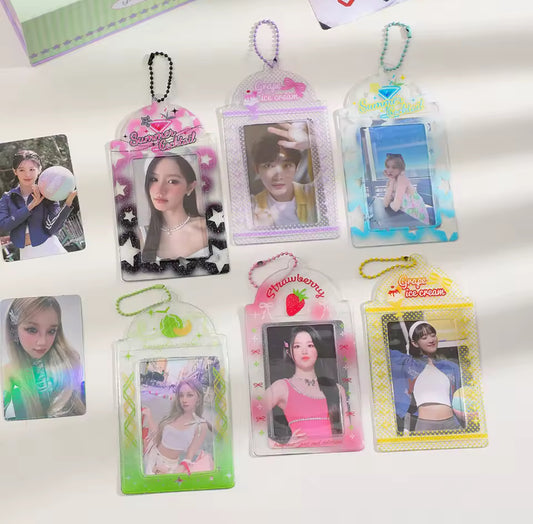Holder transparente con Glitter